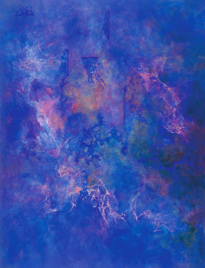 Bluê Blues, 1993 | acrílica e fibra sobre tela | 170 x 130 cm