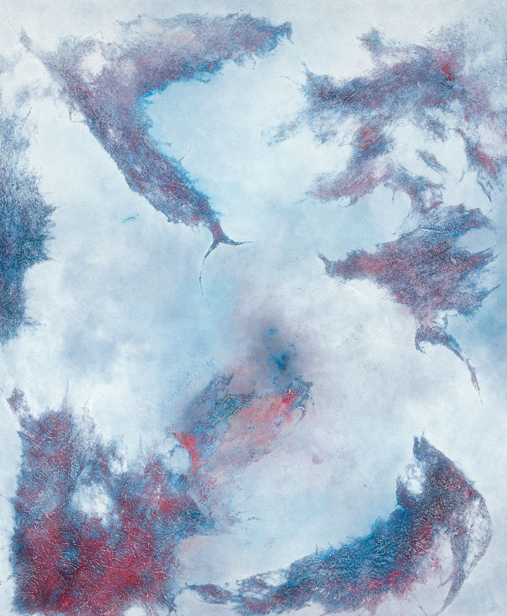 Glacial, 2002 | acrílica e fibra sobre tela | 140 x 170 cm